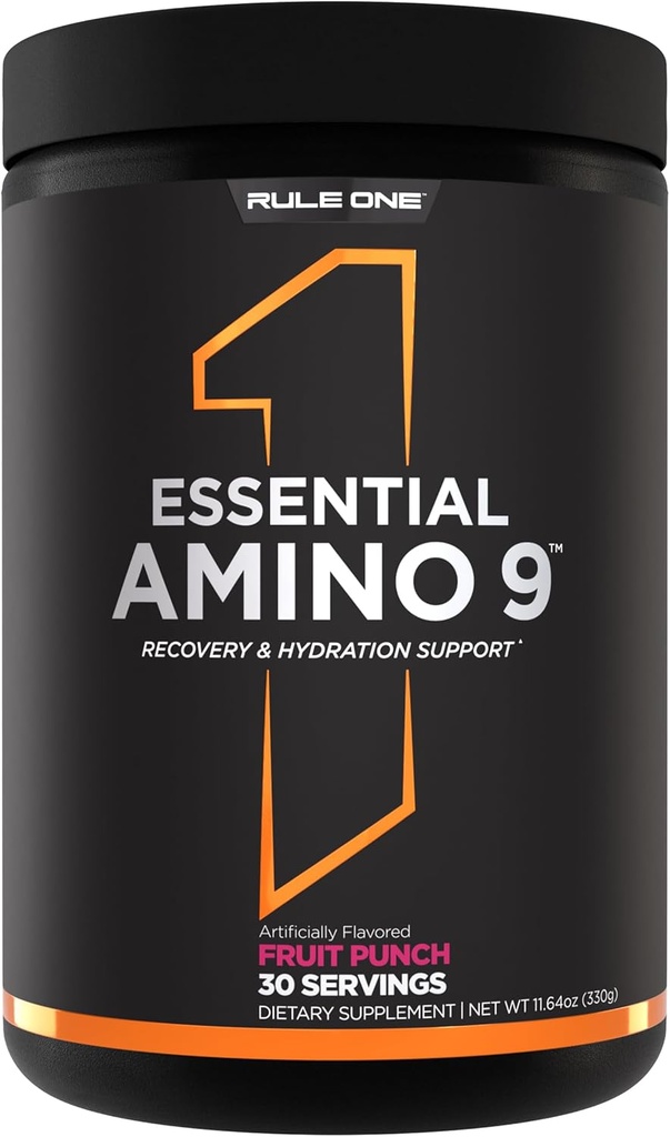 Κανόνας 1 Essential Amino 9 – Recovery & Hydration Support with 7,5g Essential Amino Acids + Electrolytes (30 services, Fruit Punch)