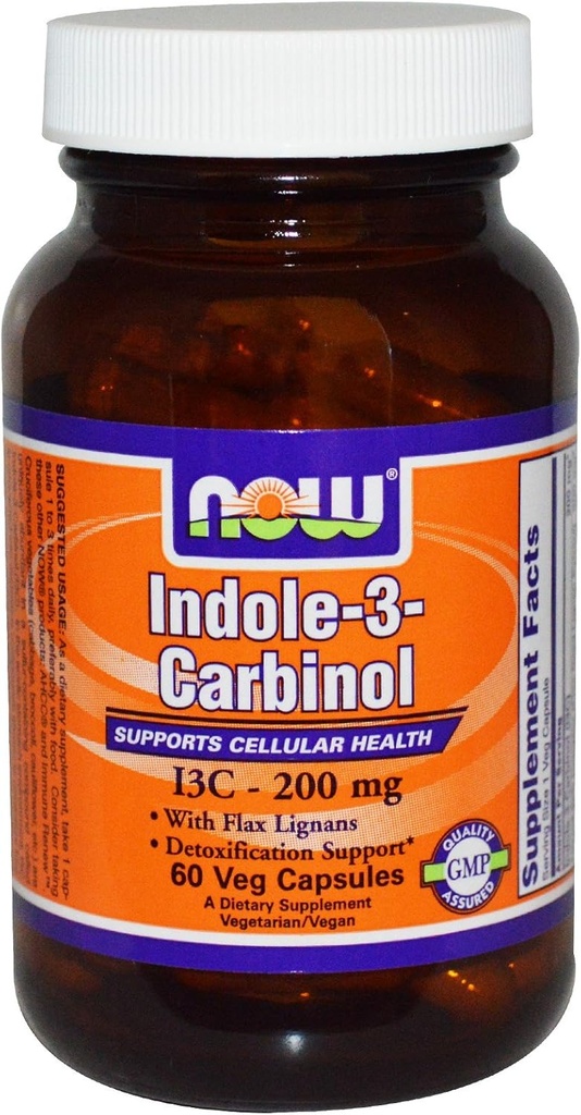 Τώρα τρόφιμα Ινδολο-3-καρβινόλη 200 mg-60 Vegi Caps