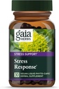 Gaia Herbs Stress Response Supplements - Supports Relaxation - with Rhodiola, Holy Basil, Ashwagandha & More - 30 Vegan Liquid Phyto-Capsules (15 Services)