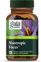 Gaia Herbs Nootropic Focus - Εγκεφαλική & Γνωστική Υποστήριξη συμπλήρωμα για να βοηθήσει τη διατήρηση της υγιούς συγκέντρωσης * - με Saffron, Lemon Balm & Spearmint - 40 Υγρά Phyto-Capsules (Μέχρι 20-Ημέρες προσφοράς)