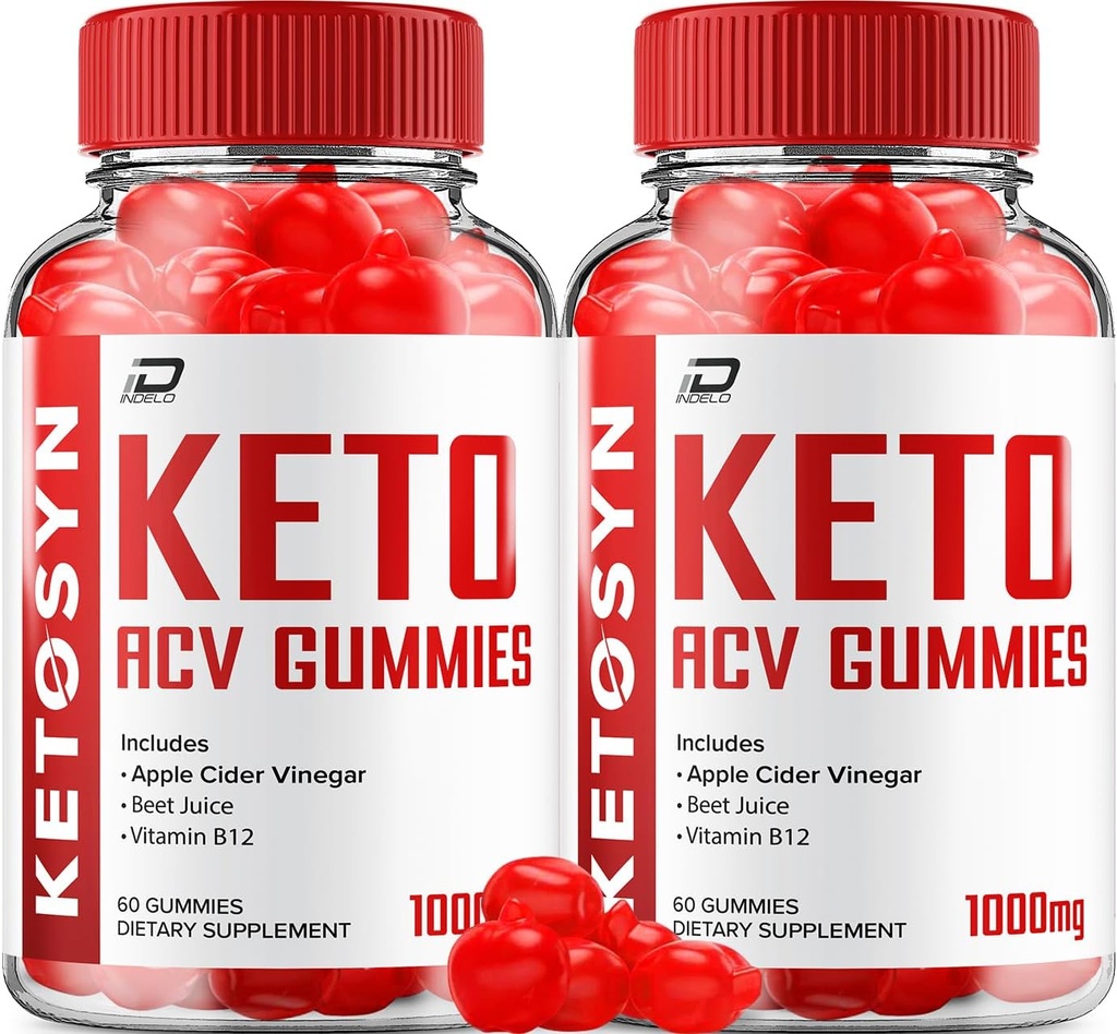 Ketosyn ACV Gummies Advanced Formula - Ketosyn Gummies Fast Acting Extra Strength Formula, Ketosyn + ACV Gummies Κριτικές, B12 (2 πακέτο - 120 Gummies)