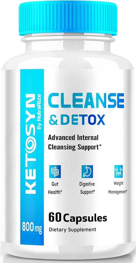 Ketosyn Cleanse & Detox κάψουλες, χάπια Ketosyn για προηγμένη απώλεια βάρους, μέγιστη δύναμη συμπλήρωμα υποστήριξης Keto Blend, Keto Syn εσωτερική καθαρισμού pastillas Κριτικές (60 κάψουλες)