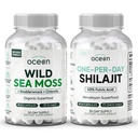 Οργανικοί Ocean Wild Sea Moss Κάψουλες και ένα ανά ημέρα Shilajit για άνδρες και γυναίκες - 100% Irish Sea Moss και Pure Shilajit Κάψουλες - Thyroid Υποστήριξη για γυναίκες και άνδρες