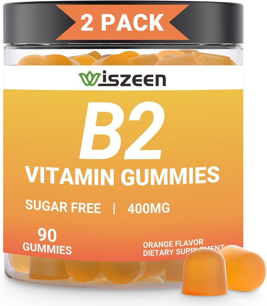 Vitamin B2 Gummies - Riboflavin Supplement - B2 Riboflavin Gummies B2 Vitamins with Magnesium, CoQ10