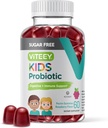 Viteey Probiotic Gummies for Kids - 2 δισεκατομμύρια CFUs - Προβιοτικά Παιδική δυσκοιλιότητα Ανακούφιση, Φυσικό Ανοσοποιητικό & Πειθητική Υγεία Υποστήριξη - Vegan, Ζελατίνη Δωρεάν, GMO Δωρεάν - Νόστιμο Μασώμενο Βατόμουρο Γεύση