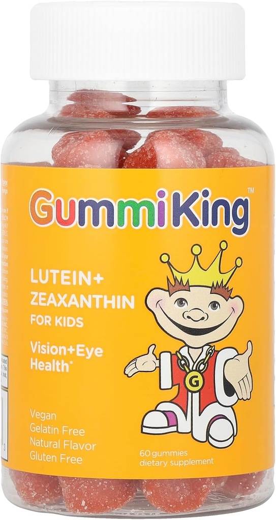 Gummi King Lutein + Zeaxanthin Gummi (Dietary Supplement), Natural Mango, 60 Count