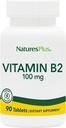 Natures Plus Βιταμίνη Β2 (Riιβοφλαβίνη) - 100 mg, 90 χορτοφαγικά δισκία - Φυσική Ενέργεια & Αναμνηστικό Μεταβολισμού, Προάγει τη Συνολική Υγεία - Χωρίς Γλουτένη - 90 Σερβιέτες