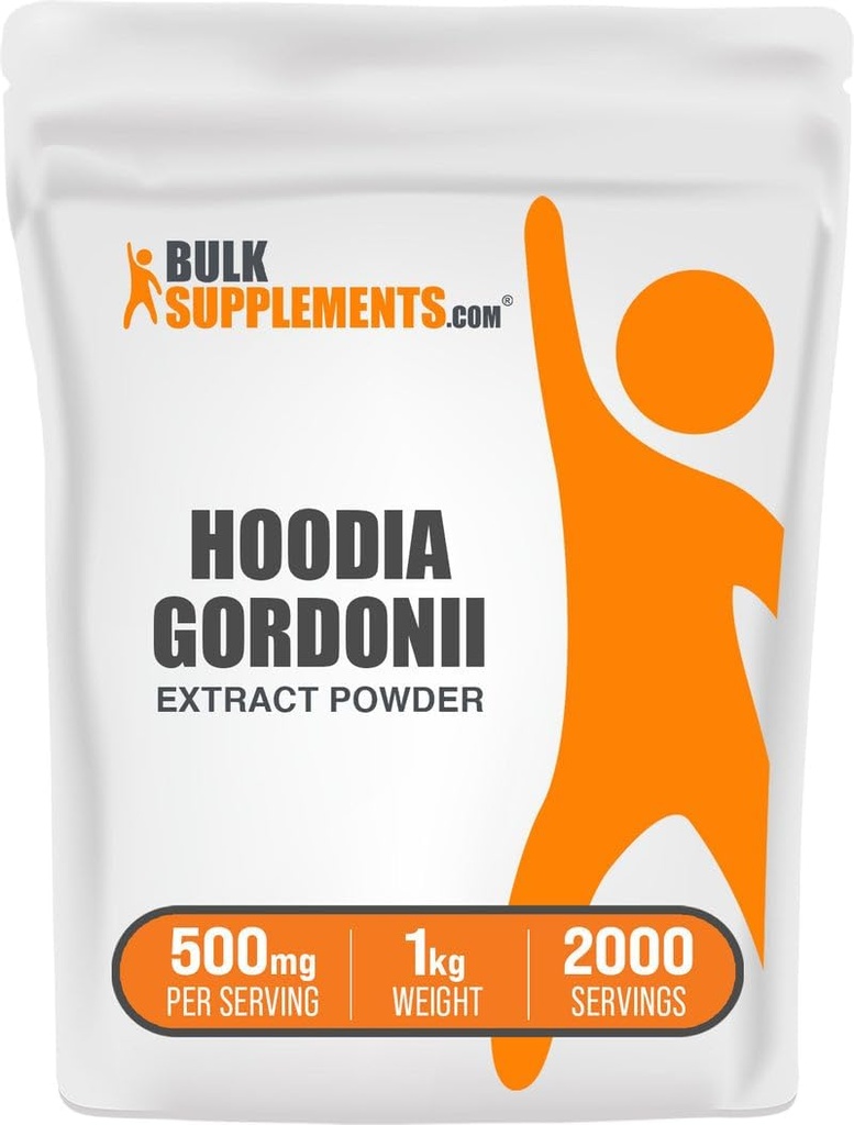 BulkSupplements.com Hoodia Extract Powder - Hoodia Supplement, Hoodia Gordonii Extract - Βότανο συμπλήρωμα, Vegan & Gluten Free, 500mg ανά Σερβίρισμα, 1kg (2,2 lbs) (πακέτο του 1)