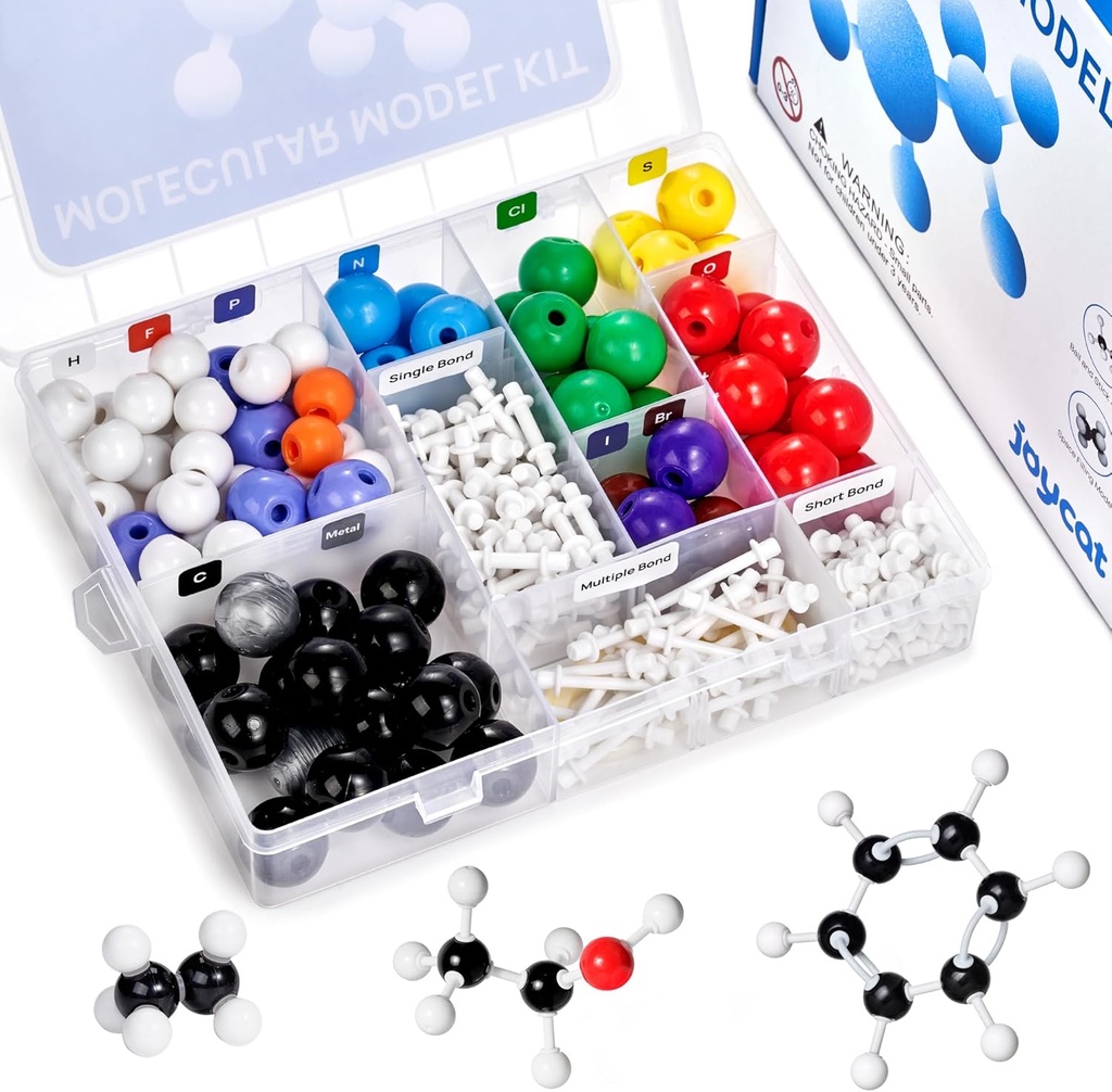 JoyCat Molecular Model Kit (238pcs), Οργανική Χημεία Μοριακή Επιστήμη Δώρα για Ochem και Ανόργανους Μαθητές και Εκπαιδευτικούς