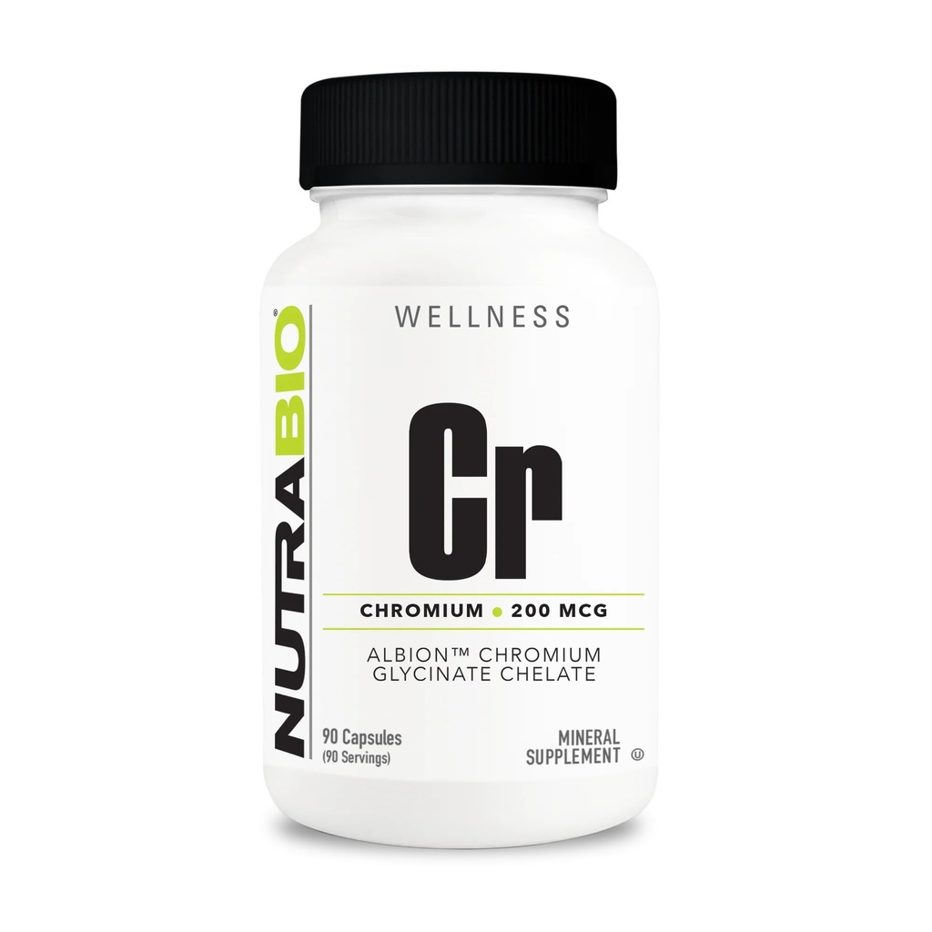 NutraBio Χηλικό Χρώμιο GFT - 200 mcg - 90 κάψουλες λαχανικών