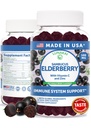 Lunakai USA Made Black Sambucus Elderberry Gummies for Adults & Kids with Vitamin C & Zinc - Ανοσολογική Υποστήριξη, Αντιοξειδωτικά, Μη ΓΤΟ, 60 Gummies