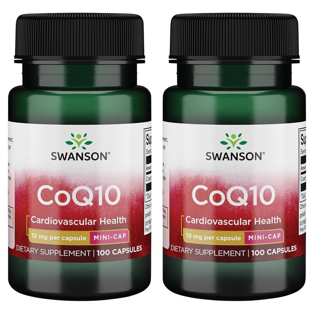 Swanson Coq10 - Mini Cap 10 mg 100 Caps (2 Συσκευασία)