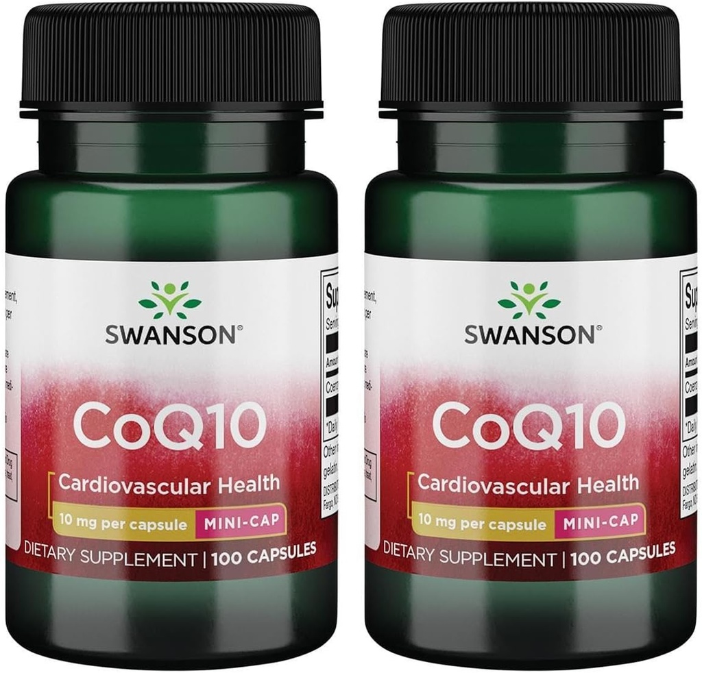 Swanson Coq10 - Mini Cap 10 mg 100 Caps (2 Συσκευασία)