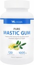 ML Naturals Mastic Gum 1000mg 120 Vegan Capsules. Premium Quality, Supports Stomach & Duodenal Health, NSF-Certified & cGMP-Compliant