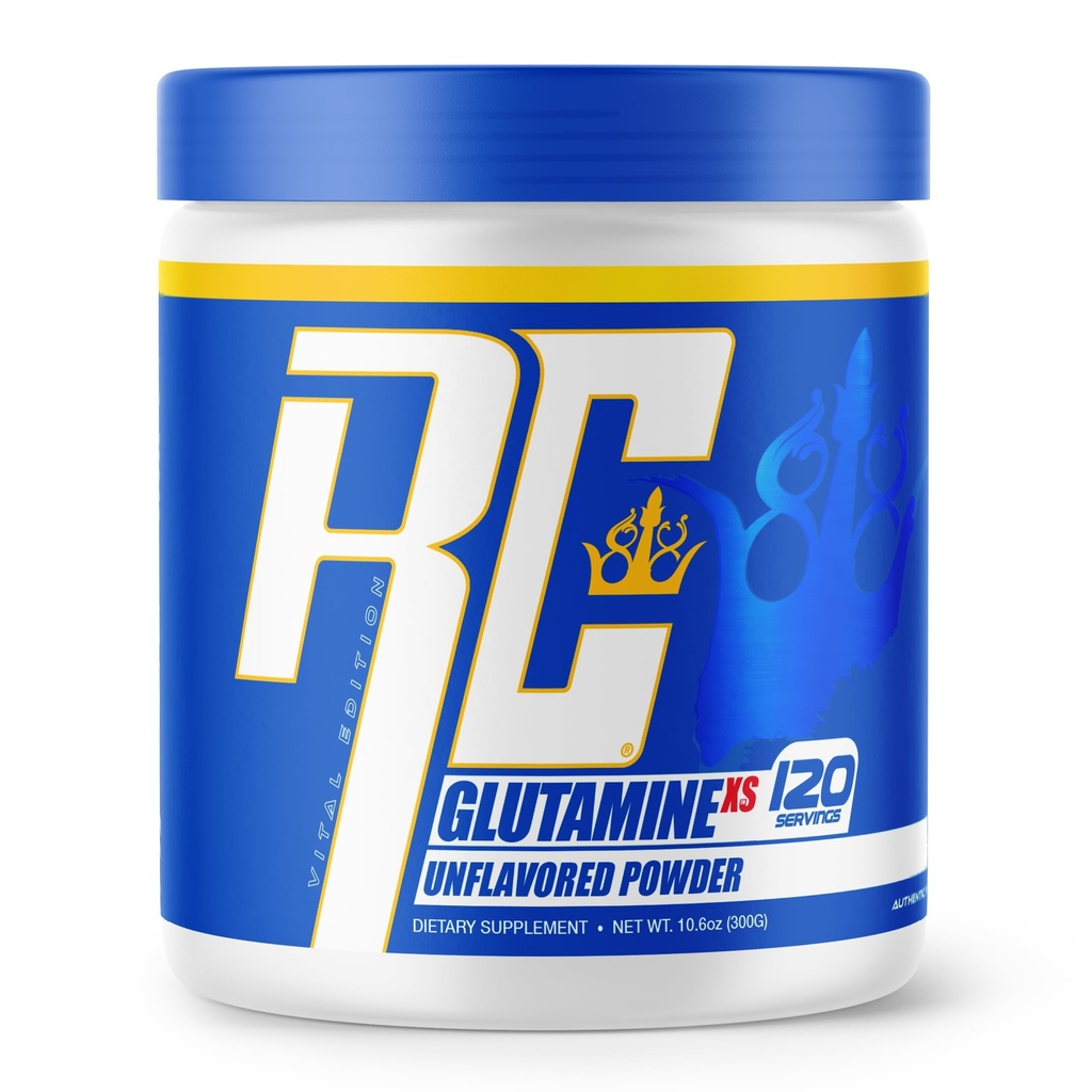 Ronnie Coleman Signature Series Glutamine Powder, Συμπλήρωμα για την ανάνηψη μυών μετά την προπόνηση, Συμπληρώματα με L-Γλουταμίνη για άνδρες και γυναίκες, Υποστήριξη δύναμης, Μη αρωματικό μείγμα ποτών, 120 υπηρεσίες