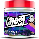 GHOST Gamer: Energy and Focus Support Formula - 40 Servings, Peach - Nootropics & Natural Caffeine for Attention, Accuracy & Reaction Time - Vegan, Gluten-Free