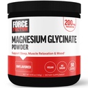 Force Factor Magnesium Glycinate 200mg, Magnesium Supplement for Women and Men to Support Sleep, Muscle Relaxation, and Mood, High Absorption, Vegan, 50 Servings