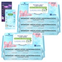 Flushable Hemorrhoid Wipes | Medicated Witch Hazel Wipes Ph Balanced | 304 Count Fragrance Free Adult Hemorrhoid Treatment Witch Hazels Wipe for Butt Itch Relief Soothing
