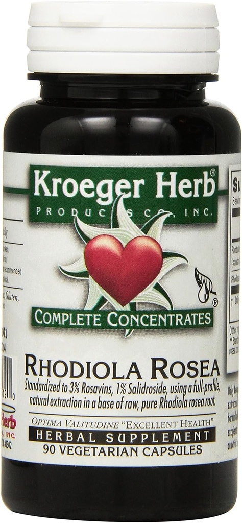 Kroeger Herb Rhodiola Rosea Vcaps, 90 κόμης