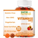 SHIFAA NUTRITION Χορτοφαγική Βιταμίνη D3 Gummies for Adults & Kids 