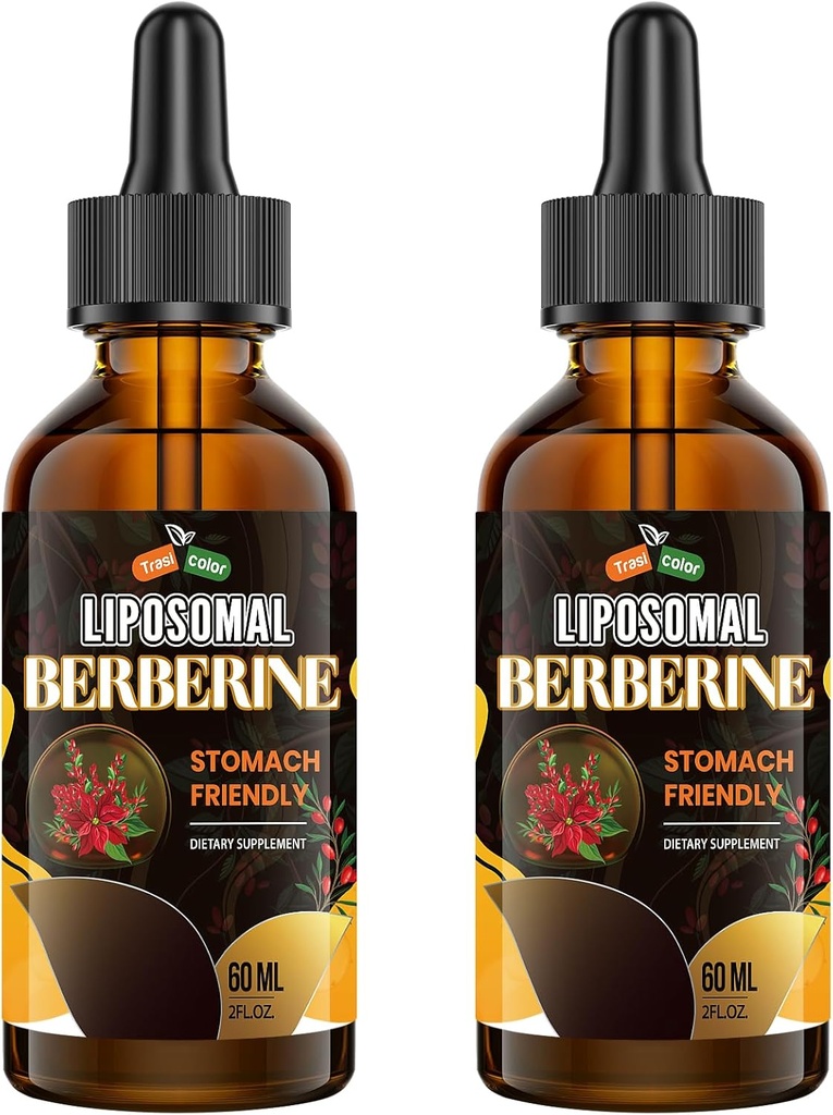 Συμπλήρωμα βερβερίνης με Ceylon Cinnamon 3000mg - Υψηλή βιοδιαθεσιμότητα Liposomal Berberine Liquid Drops, Berberine HCL Complex Plus Turmeric Supplements, AMPK Activator, Κατάλληλο για γυναίκες, άνδρες-120ml
