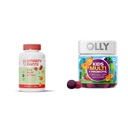 SmartyPants Kids Multivitamin Gummies and Fiber Supplement: Omega 3 Fish Oil & OLLY Kids Multivitamin + Probiotic Gummy, Digestive and Immune Support