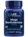 Επέκταση ζωής Mega Benfotiamine, 250 mg, μια λιποδιαλυτή μορφή θειαμίνης, Υγιής Μεταβολισμός, Υπερβιοδιαθέσιμη βιταμίνη Β1, υψηλή ισχύς, χωρίς γλουτένη, μη ΓΤΟ, χορτοφάγοι, 120 κάψουλες