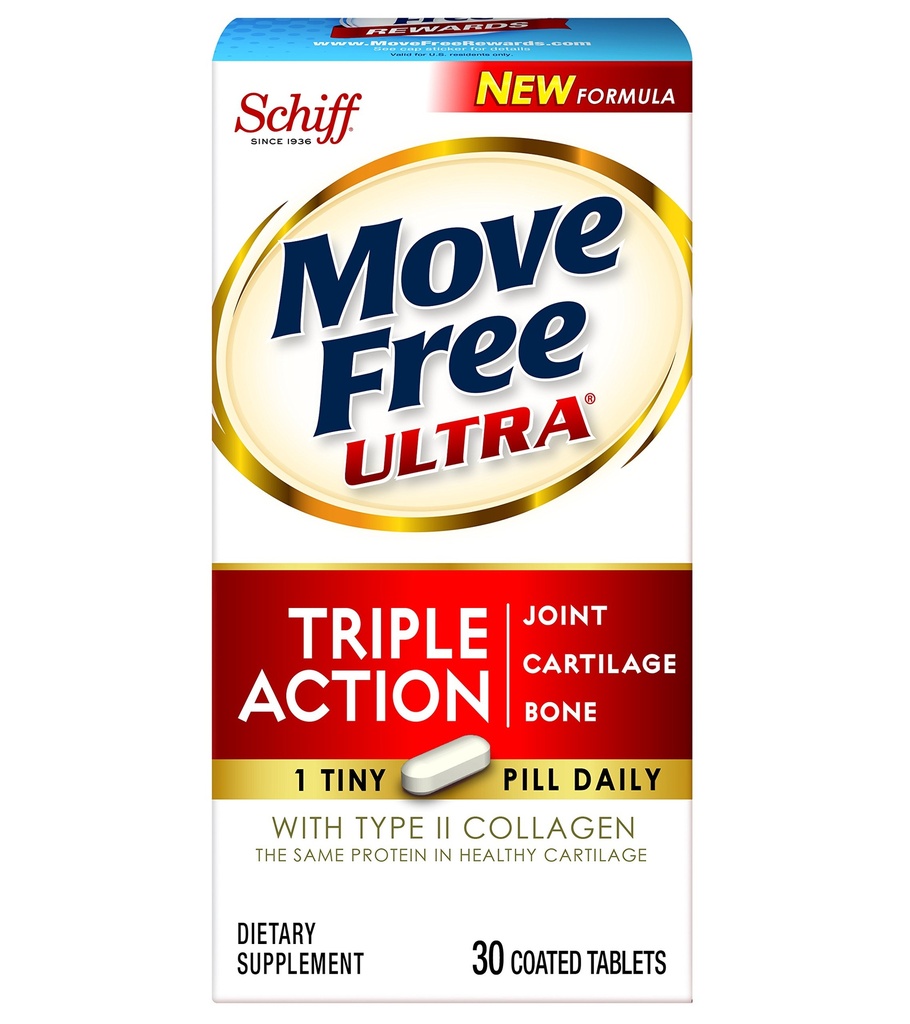 Μετακίνηση δωρεάν Ultra Triple Action, 30 δισκία - Joint Health Supplement with Type II Collagen, Boron and HA