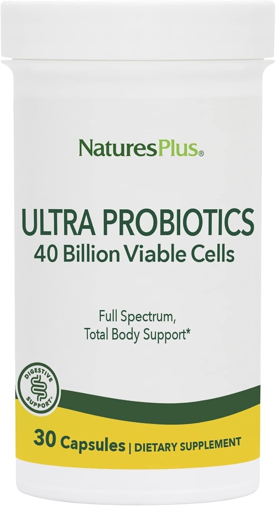 NaturesPlus Ultra Probiotics - 30 κάψουλες Vegan - πλήρες φάσμα συνολική υποστήριξη σώματος - Περιλαμβάνει προβιοτικό Acai - 30 εξυπηρετούν