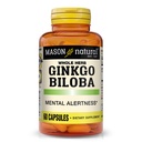 Mason Natural Ginkgo Biloba, 1 μήνα προσφοράς, βοηθά στη βελτίωση της ψυχικής εγρήγορσης και υποστήριξης βέλτιστη λειτουργία του εγκεφάλου, 60 κάψουλες