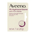 Aveeno μέγιστη δύναμη 1% Hydrocortisone Anti-Itch Cream, τριπλή βρώμη, αλόη & βιταμίνη Ε για ανακούφιση από το κρακ από το έκζεμα, Ψωρίαση, Εντομικά τσιμπήματα, Δηλητήριο κισσό, Oak & Sumac & Απορρυπαντικά, 1 oz, 2 συσκευασία