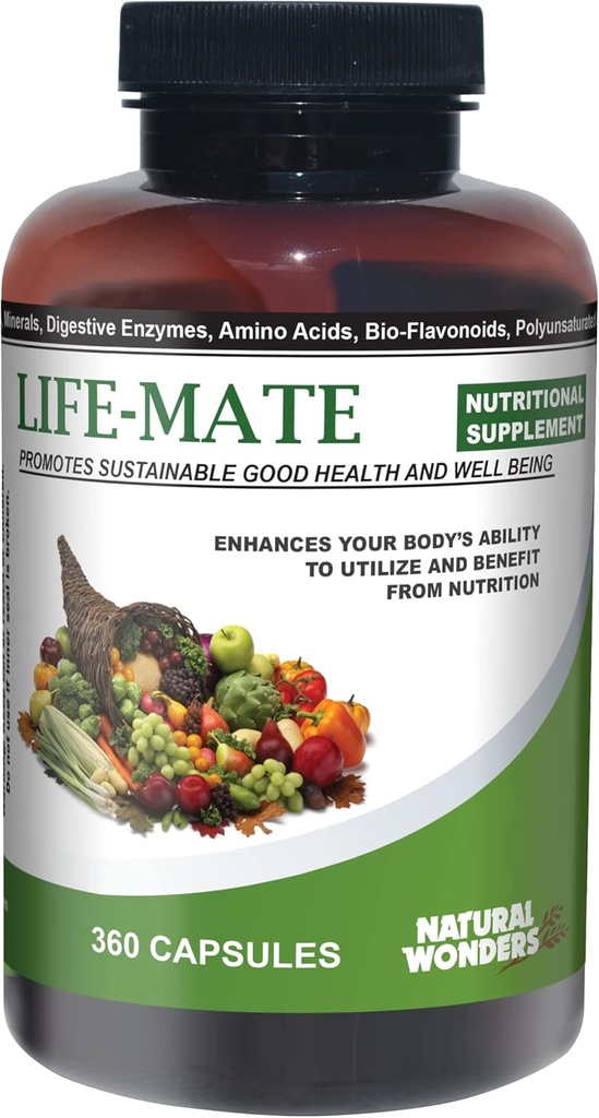 Natural Wonders Life Mate – Multivitamin Supplement | Prenatal Multi-Vitamins for Women with Nutritional and Immune Support | Energy Supplements for Men & Women (360 Capsules)