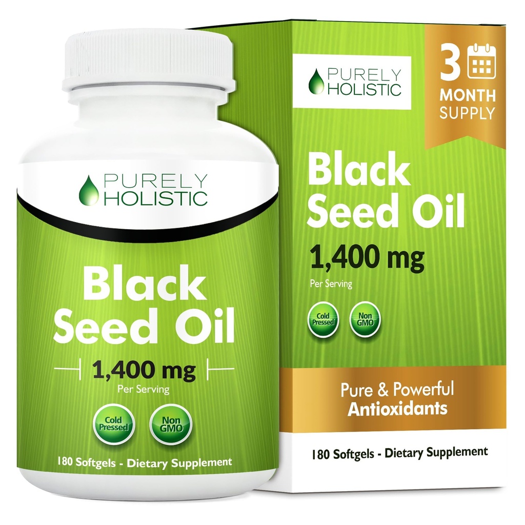 Black Seed Oil Capses 1400mg, 180 Softgels, 3μηνη προσφορά - Ψυχρή πίεση Nigella Sativa, πλούσια σε Ωμέγα 6, 9 & TQ, Μαύρο Cumin Seed Oil, ανοσοποιητική υποστήριξη, αρθρώσεις και πέψη