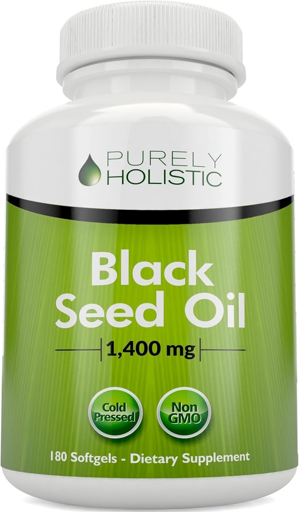 Black Seed Oil Capses 1400mg, 180 Softgels, 3μηνη προσφορά - Ψυχρή πίεση Nigella Sativa, πλούσια σε Ωμέγα 6, 9 & TQ, Μαύρο Cumin Seed Oil, ανοσοποιητική υποστήριξη, αρθρώσεις και πέψη