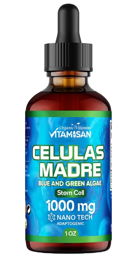Celulas Madres STem Cell Support, Plant-based, Adaptogen Blend, Cordyceps, Rhodiola Rosea, Afa, Astragalus, B Complex, Reishi, Ganoderma, Blue-Green Algae, Spirulina, 1000mg Φυσικά 13 Βασικά Συστατικά.