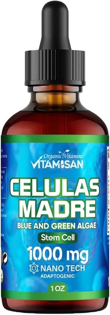 Celulas Madres STem Cell Support, Plant-based, Adaptogen Blend, Cordyceps, Rhodiola Rosea, Afa, Astragalus, B Complex, Reishi, Ganoderma, Blue-Green Algae, Spirulina, 1000mg Φυσικά 13 Βασικά Συστατικά.