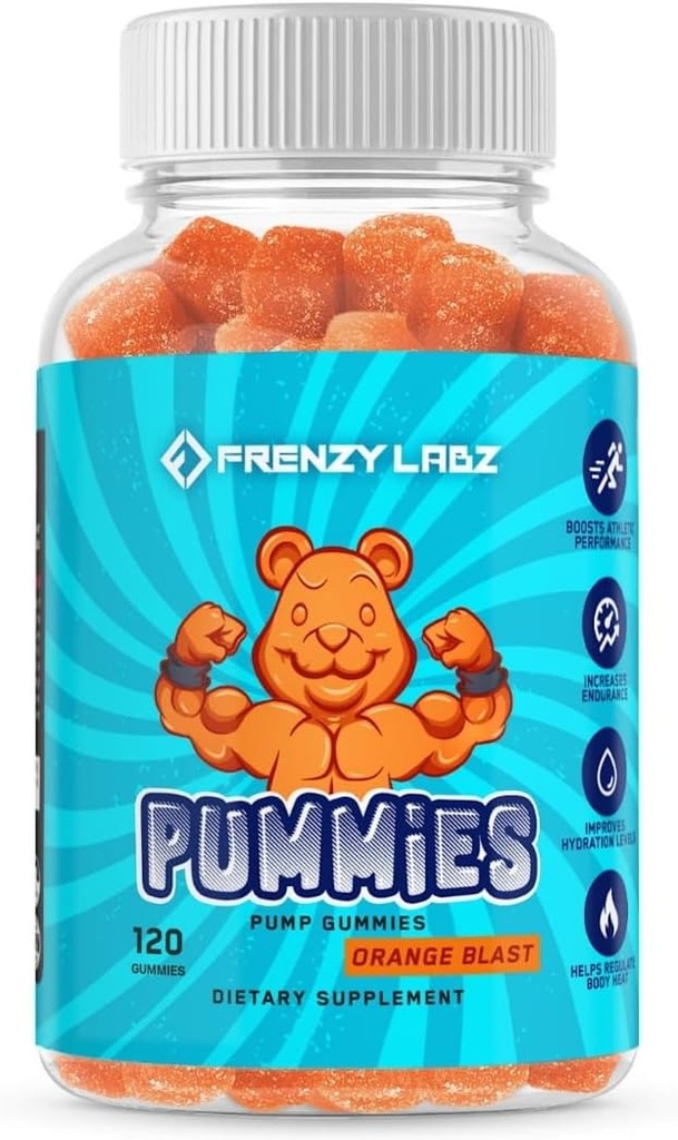 Pummys - Performance Gummies - Glycerol Pre-Workout - Μυϊκές Αντλίες -Υδρισμός - Αντοχή - Αθλητική Απόδοση - Καφεΐνη Δωρεάν - 120 Gummies