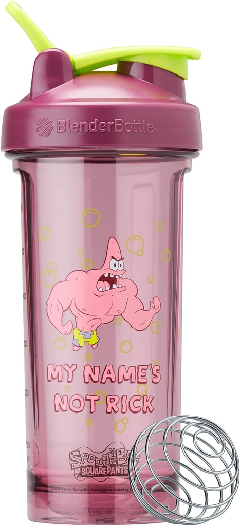 BlenderBottle Spongebob Shaker μπουκάλι Pro σειρά Ιδανικό για τις πρωτεΐνες Shakes και προ προπόνηση, 28-Ounce, κόκκινο, τα ονόματά μου δεν Rick