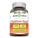Amazing Formulas Psyllium Husk 750mg Veggie Capsules Supplement 