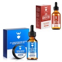 Sandalwood Beard Growth Kit με 2X Biotin για άνδρες και Vanilla Beard Growth Oil, φυσικά συστατικά & Thickens ανάπτυξη προσώπου μαλλιά