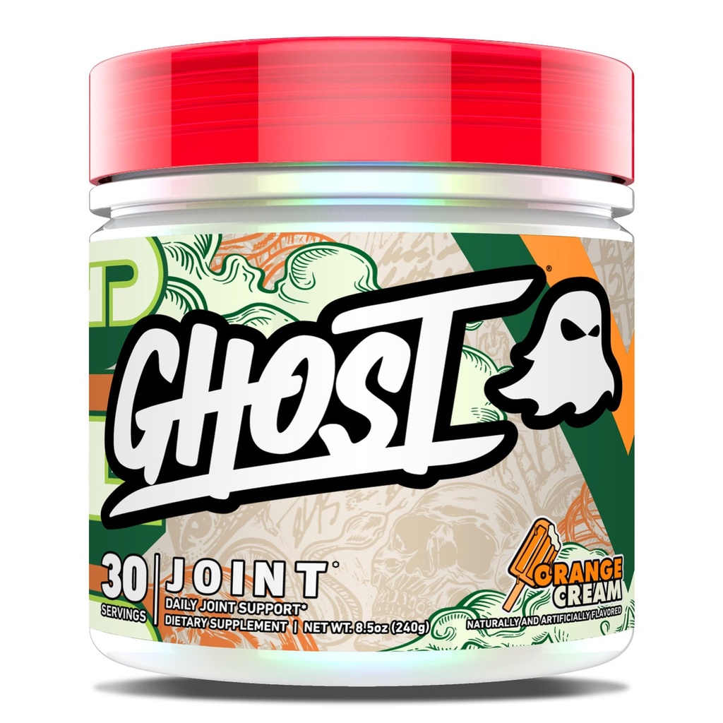 GHOST Joint Supplement, Orange Cream (30 Servings) - Καθημερινή Κοινή Συμπλήρωμα Συντήρησης για Άνδρες & Γυναίκες - Γλυκοσαμίνη HCL, Chondroitin Sulfate & Curcumin - Cartilage, Οστά & Κοινή Υποστήριξη