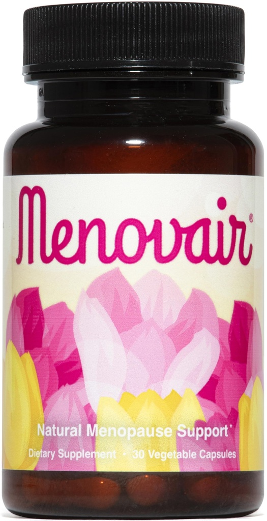 Menovair Natural Menopause Support Supplement for Women, Vegan, Gluten-Free | Helps Ease Hot Flashes, Night Sweats, and Mood Swings While Promoting Restful, Uninterrupted Sleep, 30-Day Supply