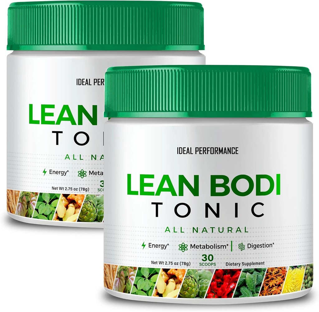 Lean Bodi Tonic Powder Official Formula, LeanBodi Tonic All Natural - Maximum Strength with Vitamin B6, BCAA, LeanBodi Powder Support, Lean Bodi Advanced Formula Reviews (2 Pack)