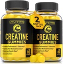 Atlantis Nutrition Creatine Monohydrate Gummies for Strength & Athletic Performance - 5g Creatine Per Serving - Build Muscle, Boost Performance & Endurance & Improve Post Workout Recovery - 120 Count