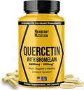 Quercetin με Bromelain συμπλήρωμα 1200mg, Quercetin 500mg κάψουλες, βοηθά στην υποστήριξη της υγιεινής ανοσίας, ισχυρό αντιοξειδωτικό, 60 κόμης