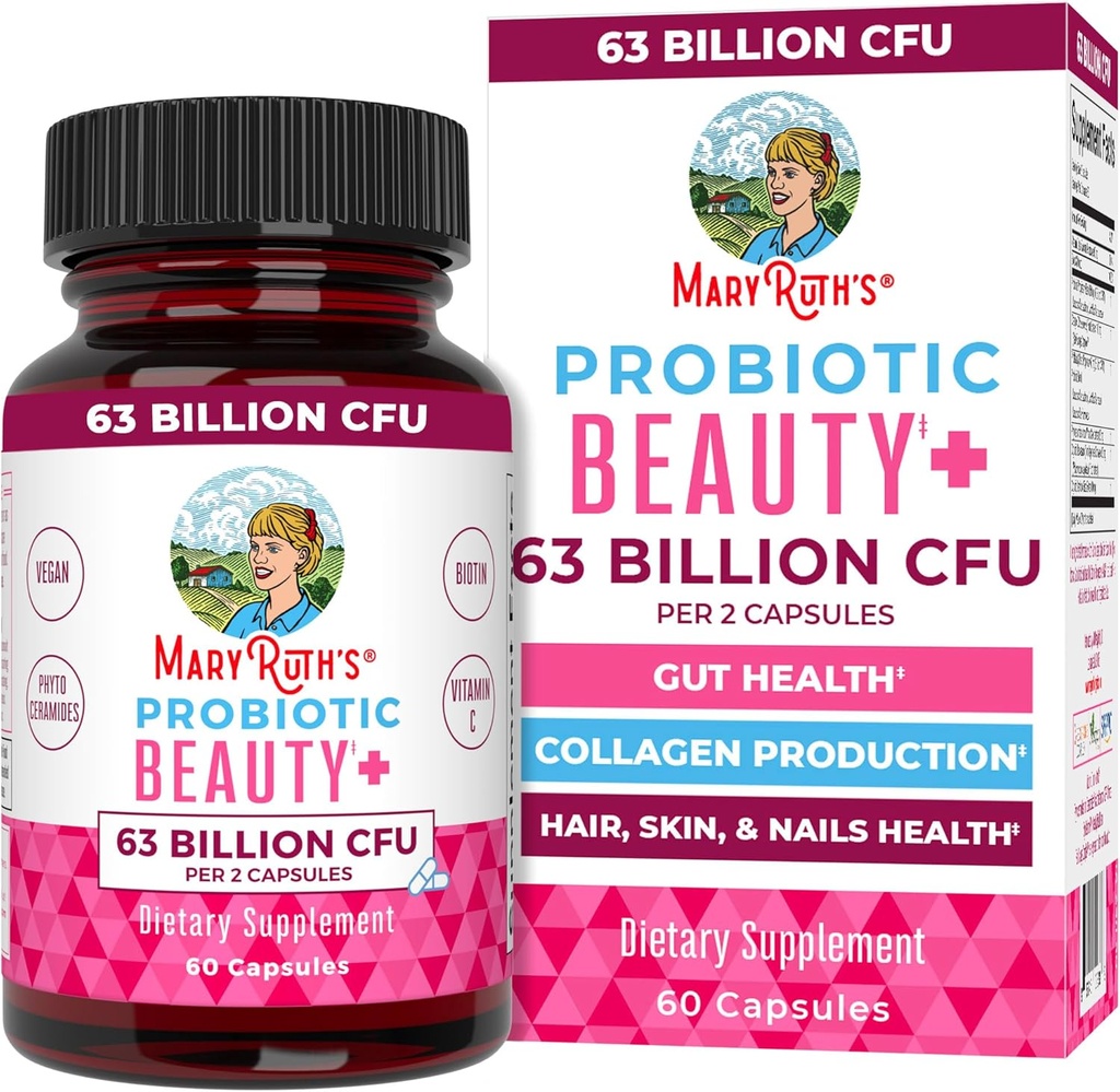 MaryRuth Organics Probiotic Beauty Κάψουλες Υποστήριξη κολαγόνου Vegan 