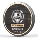 Viking Revolution Spiced Vanilla Beard Balm - Βούτυρο με έλαιο Argan, Αποσκληρυντής για τους άνδρες με έλαιο Jojoba - Moisturizer για τους άνδρες με κερί μέλισσας - Κερί για τους άνδρες (2oz, 1 Pack)