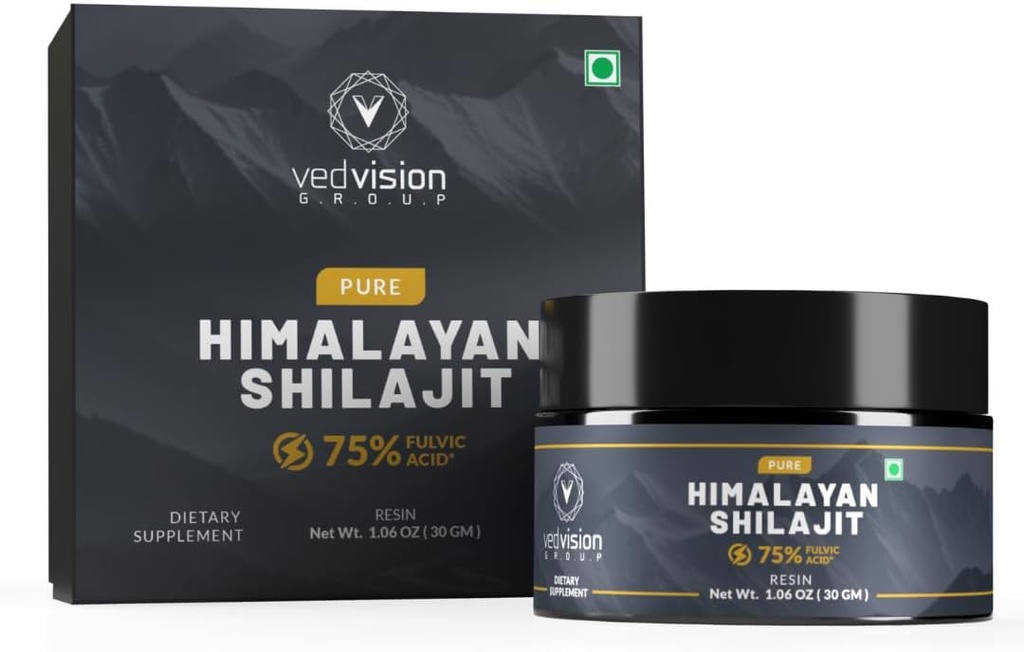 Pure Himalayan Shilajit Resin, 400mg A βαθμού υψηλής ισχύος με 75%+ Fulvic Acid & 85+ Trace Minerals, Pure Shilajit για άνδρες και γυναίκες - με εργαστηριακό τεστ Έκθεση - 75 Υπηρεσίες
