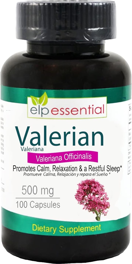 Valerian Root Capsules Organic 500mg Herb Extract Supplement 100 Pills