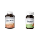 American Health Papaya Digestive Enzyme Chewable Tablets Bundle - Original 600 Count και με Chlorophyl 100 Count